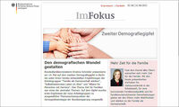 Screenshot der Titelseite "ImFokus48/2013", (c) Bundesministerium für Familie, Senioren, Frauen und Jugend