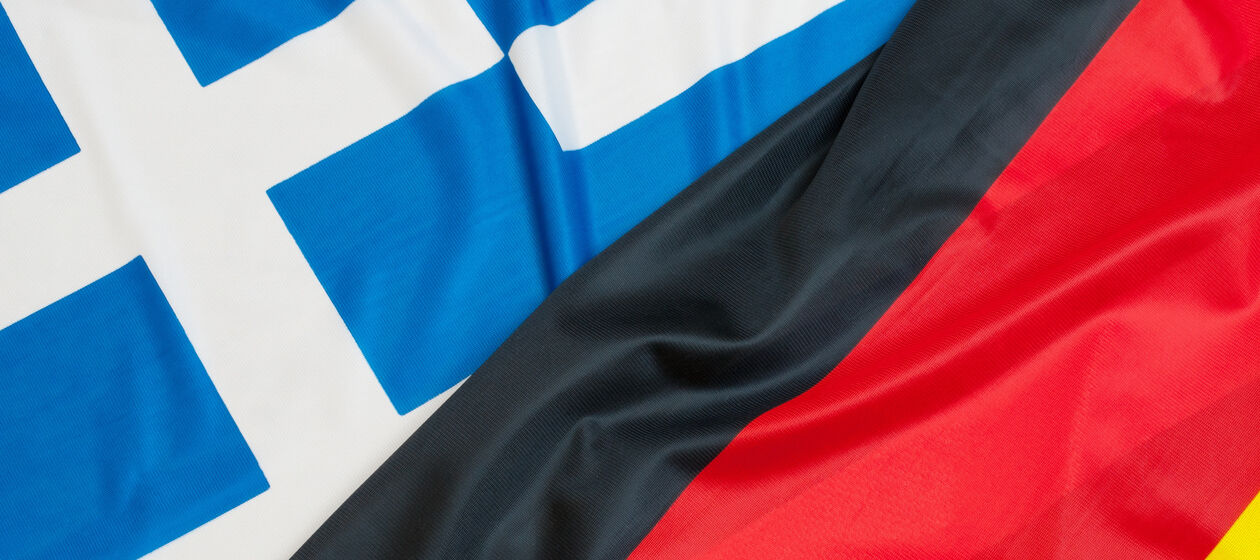 Griechenland Deutschland Flaggen 