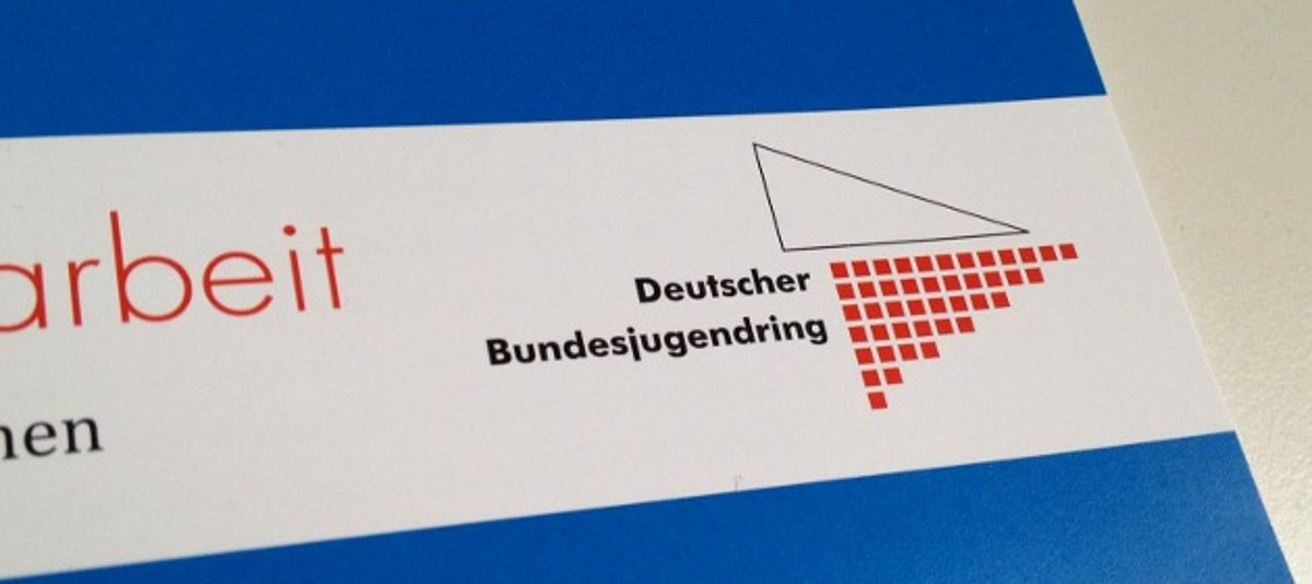 Logo des DBJR auf einer Broschuere