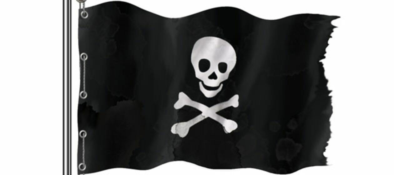 Eine Piratenflagge