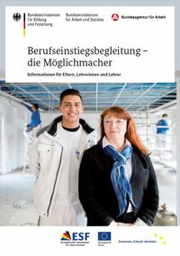 Titelbild der Broschüre "Berufseinstiegsbegleitung - die Möglichmacher"