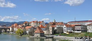 Blick auf die Stadt Maribor in Slowenien.
