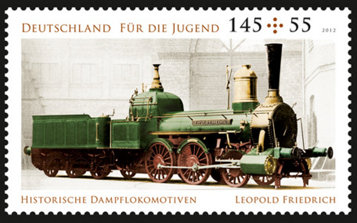 Briefmarkenmotiv "Güterzuglokomotive Leopold Friedrich"