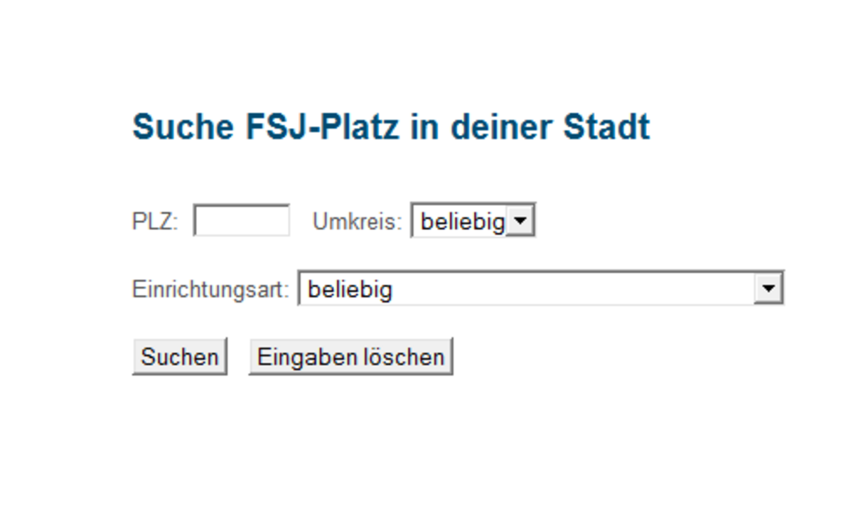 Online-FSJ-Platzsuche