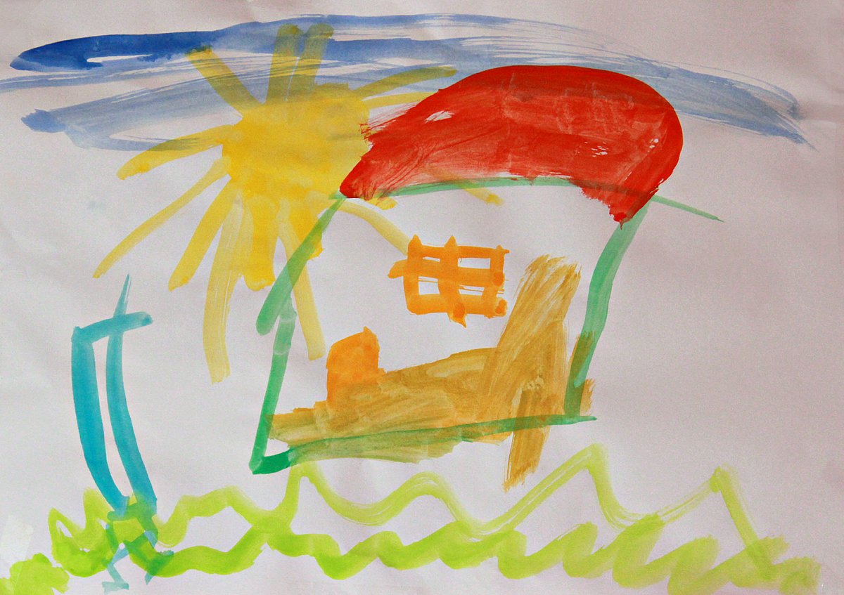 Eine Zeichnung von einem Kind