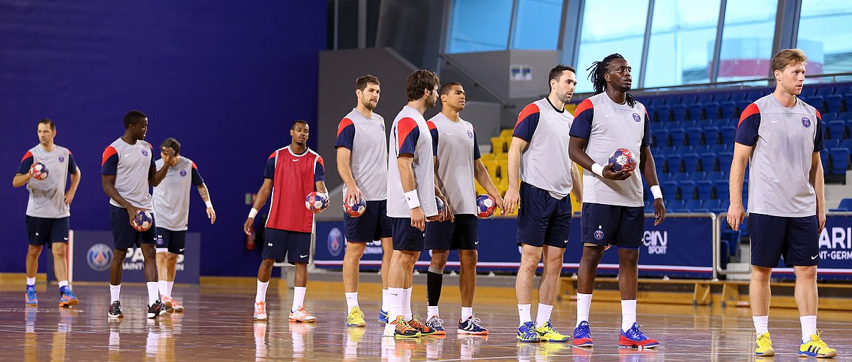 Mitglieder der Französischen Handball-Mannschaft PSG