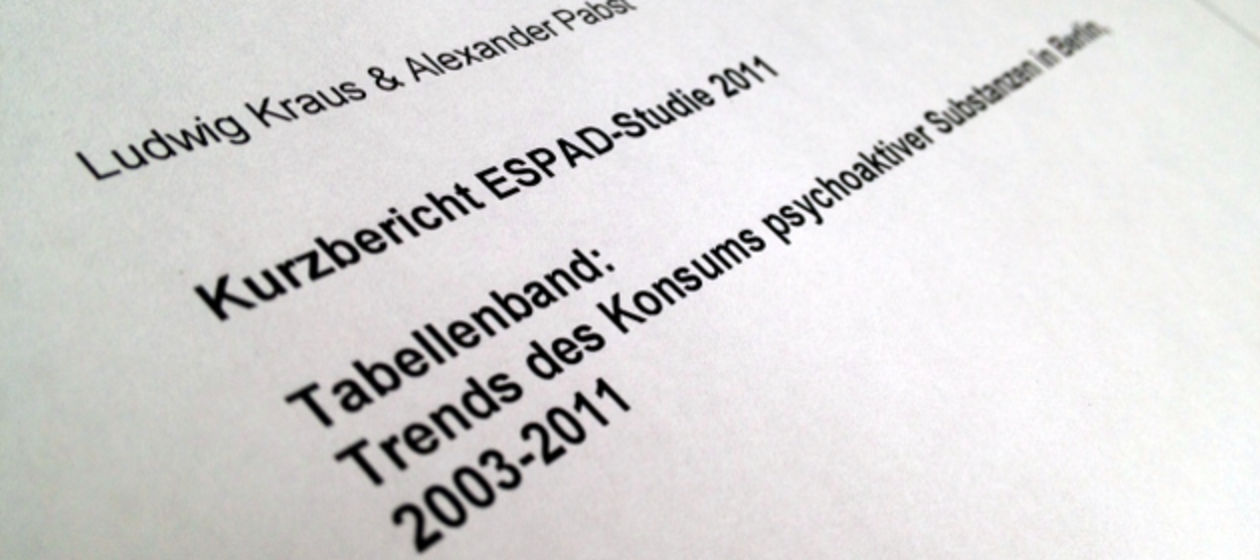 Ludwig Kraus & Alexander Pabst Kurzbericht ESPAD-Studie 2011 Tabellenband: Trends des Konsums psychoaktiver Substanzen in Berlin, 2003-2011