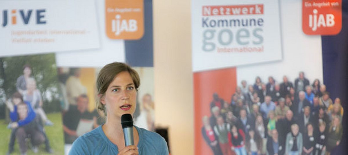 Carina Feuerriegel von IJAB auf dem KGI Netzwerktreffen 2016.