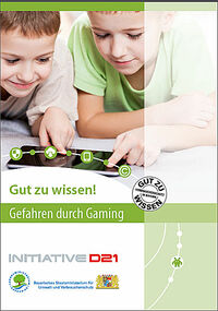 Cover der Broschüre: Kinder am Computer, (c) Bayerisches Staatsministerium für Umwelt und Verbraucherschutz/Inititative D21