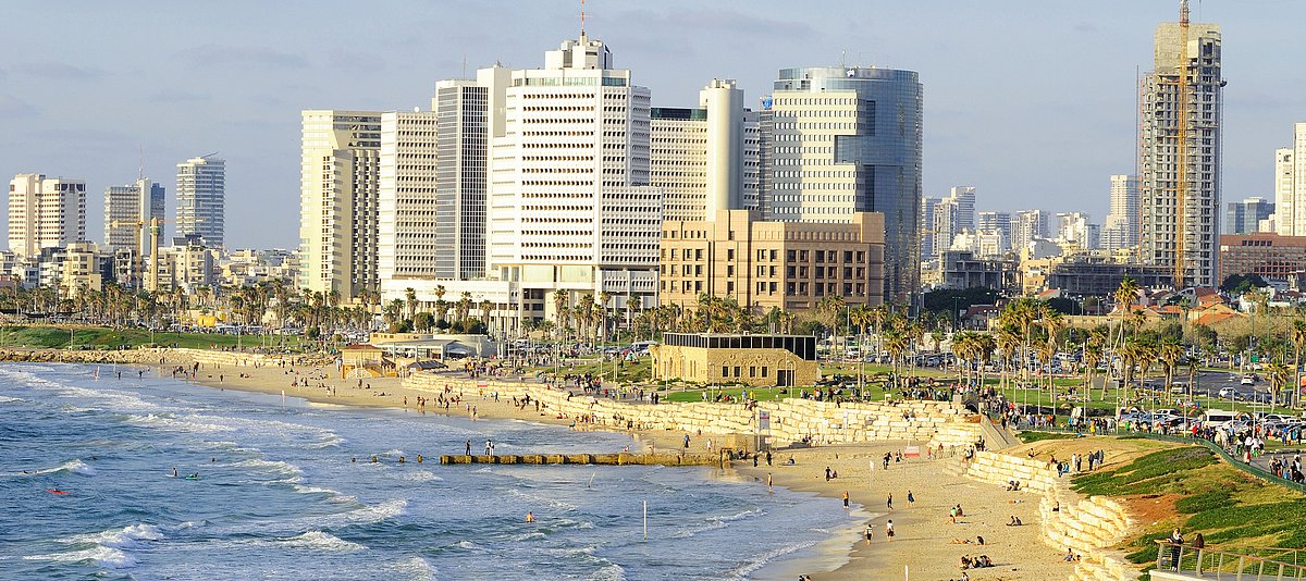 Tel Aviv Gebäude am Strand