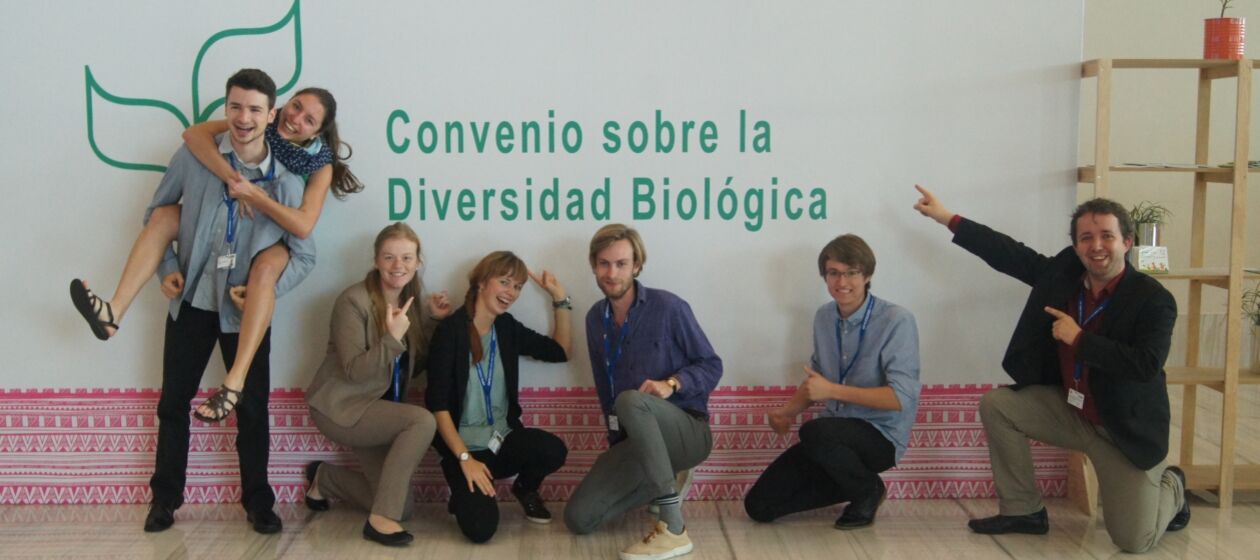 Eine Gruppe von Teilnehmern der Jugenddelegation biologische Vielfalt2016/2017 in Mexiko