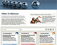 Screenshot der Webseite Vaeter in Balance
