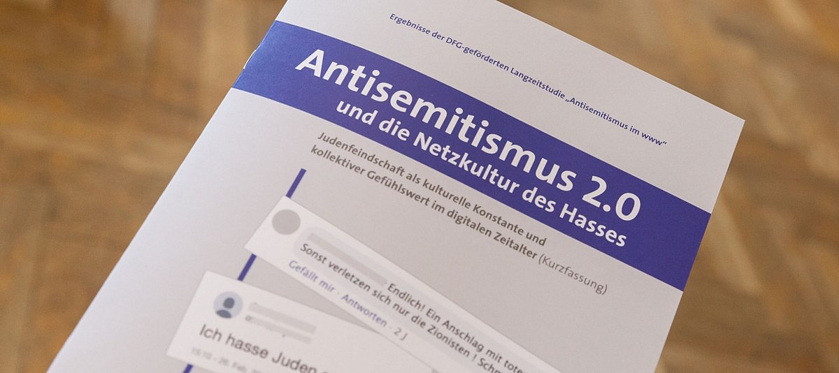 Deckblatt der Kurzfassung der Studie Antisemitismus im www