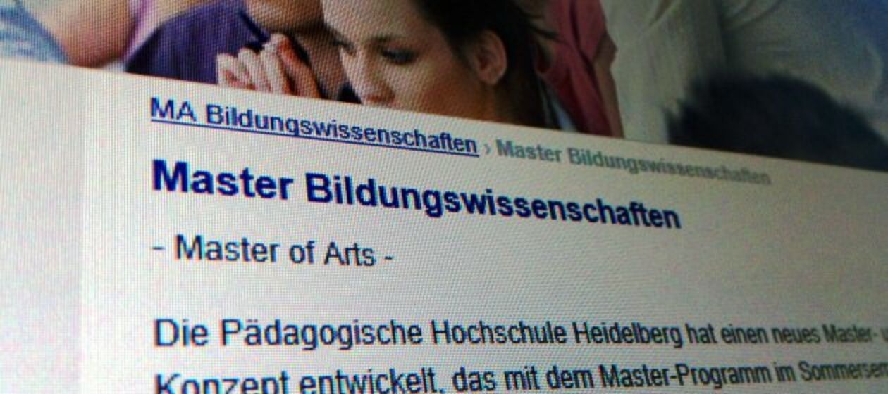 Website: Master Bildungswissenschaften PH Heidelberg
