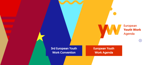 Startseite der neuen Webseite mit Hinweisen zu Youth Work Convention und Youth Work Agenda
