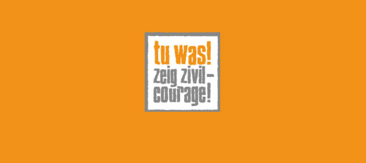 Logo der Initiative "Tu was! - Zeig Zivilcourage!"