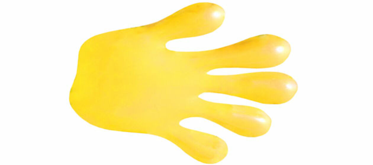 Eine gelbe Hand