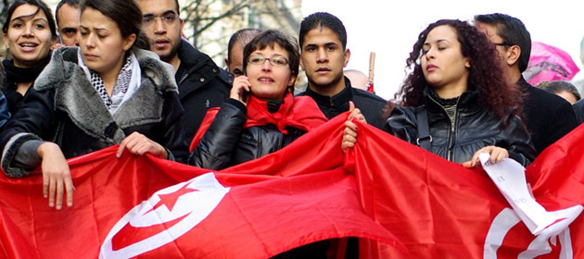 Tunesische Demonstranten