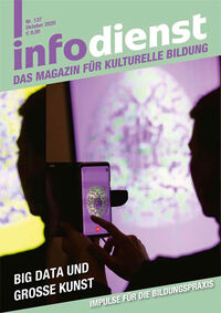 Titelei und Titelbild: Eine Person wischt auf einem Smartphone über den Scan eines menschlichen Gehirns. Im Hintergrund ist das Smartphonedisplay auf einer Leinwand gespiegelt.