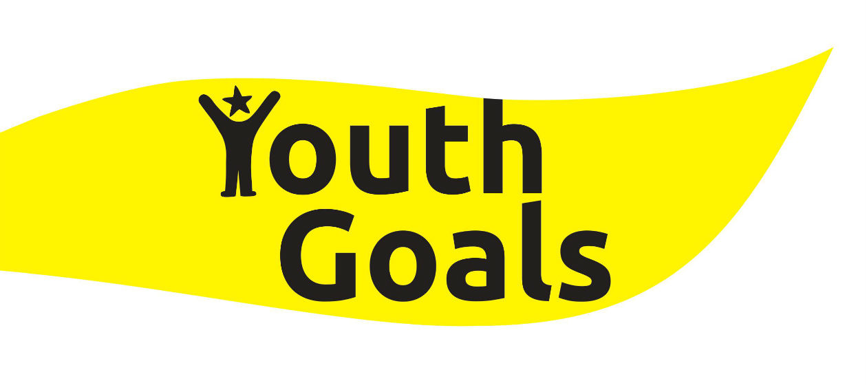 Youth Goals Logo in gelb mit schwarzer Schrift